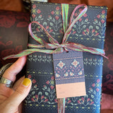 Midnight Blooms Gift Wrap Sheet-Double Sided