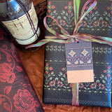 Midnight Blooms Gift Wrap Sheet-Double Sided