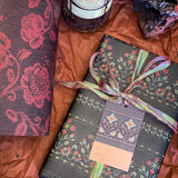 Midnight Blooms Gift Wrap Sheet-Double Sided