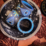 Napkin Ring Set - Hand Painted Midnight Protection