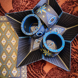 Napkin Ring Set - Hand Painted Midnight Protection