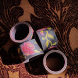 Napkin Ring Set - Hand Painted Vintage Roses