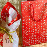 Peppermint Petals Gift Wrap Sheet-Double Sided