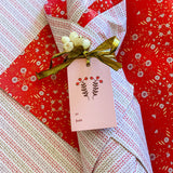 Peppermint Petals Gift Wrap Sheet-Double Sided