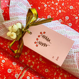Peppermint Petals Gift Wrap Sheet-Double Sided
