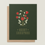 Poppy Boteh (Green) A2 Greeting Card