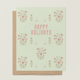 Poppy Boteh (Pink) A2 Greeting Card