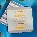 Sardines Coaster Set-Double Sided