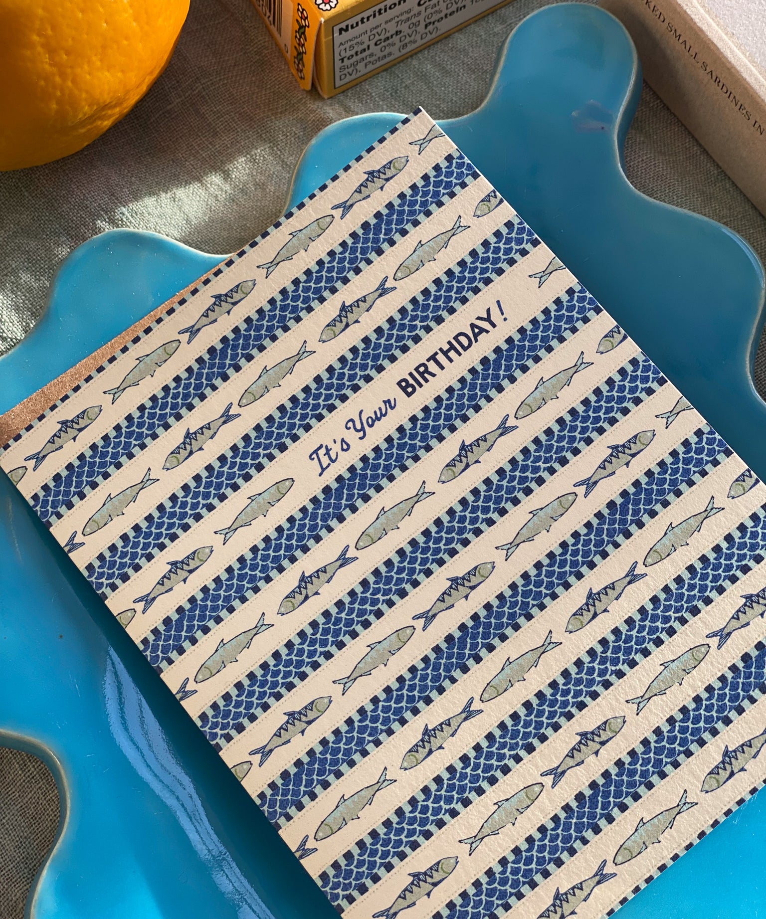 Sardine Birthday A2 Greeting Card