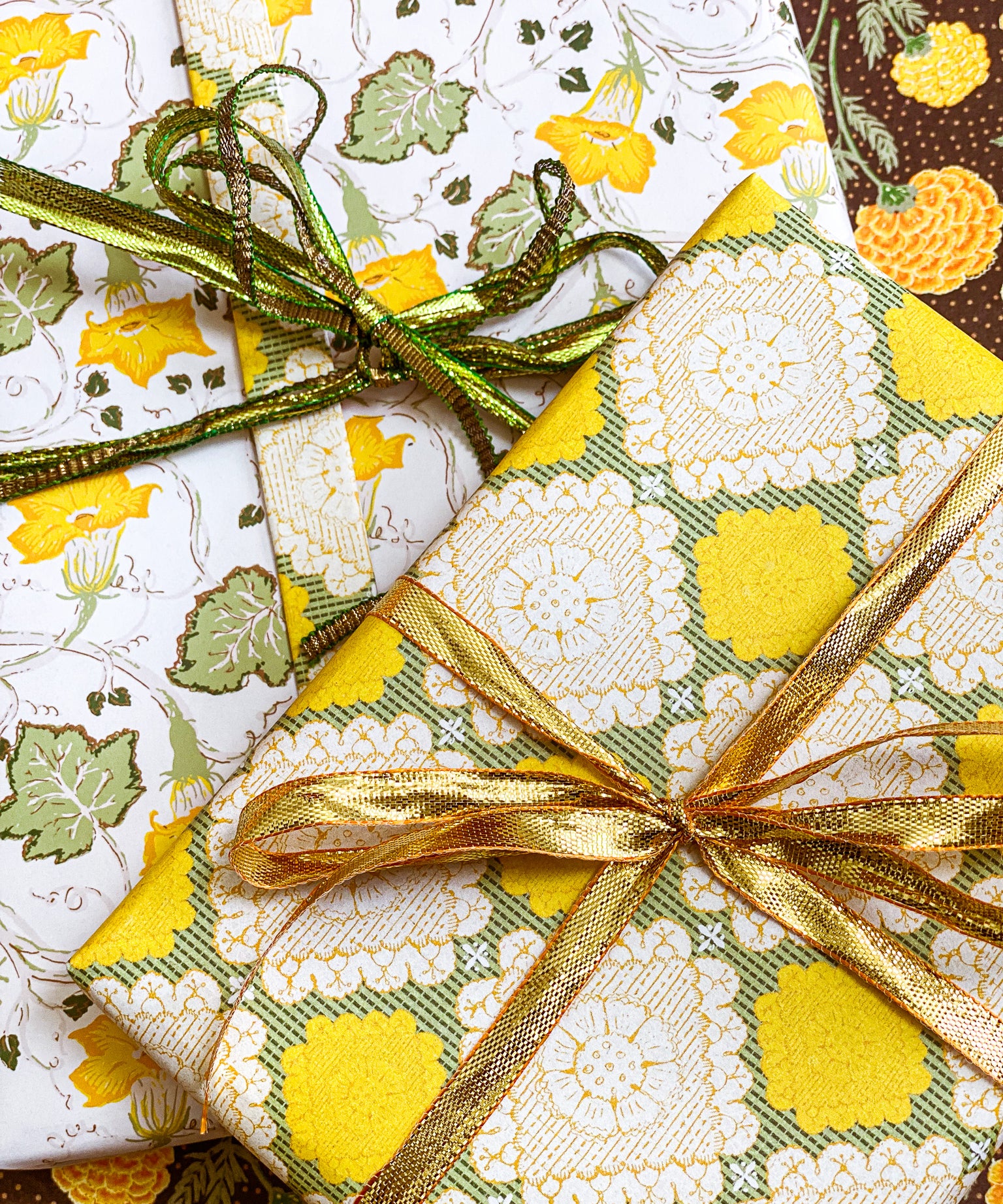 Squash Blossom Gift Wrap Sheet - Double Sided