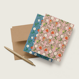 Strawberry Swirl A2 Greeting Card