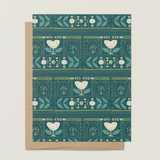 Tulip Garden Rows A2 Greeting Card