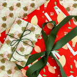 Vintage Vacation Gift Wrap Sheet-Double Sided