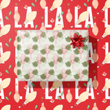 Vintage Vacation Gift Wrap Sheet-Double Sided