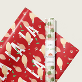Vintage Vacation Gift Wrap Sheet-Double Sided