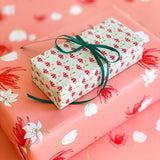 Winter Blooms Gift Wrap Sheet-Double Sided