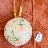 Ball Ornament Cream Floral Fan (1/1)