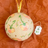 Ball Ornament Cream Floral Fan (1/1)