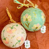 Ball Ornament Cream Floral Fan (1/1)