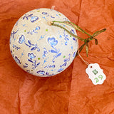 Ball Ornament Silver Blue & White Ditsy Floral A (1/1)
