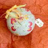 Ball Ornament Blue Red Floral Sprig (1/1)