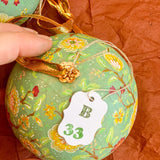 Ball Ornament Blue Green Chinoiserie (1/2)