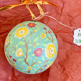 Ball Ornament Blue Green Chinoiserie (1/2)