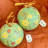 Ball Ornament Blue Green Chinoiserie (1/2)