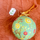 Ball Ornament Blue Green Chinoiserie (1/2)