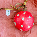 Ball Ornament Red Stars (1/2)