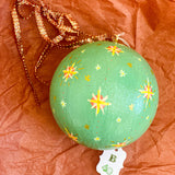 Ball Ornament Green Stars (1/2)