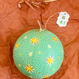 Ball Ornament Green Stars (1/2)