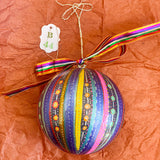 Ball Ornament Blue Carnival Stripes (1/1)