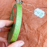 Circle Ornament Green Trumpet Floral (1/1)