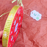 Circle Ornament Red Purple Folk Floral (1/1)