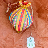 Droplet Ornament Yellow Purple Stripes (1/2)