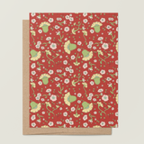 Floral Flutter (cerise) A2 Greeting Card