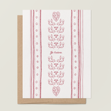 Je t'adore A2 Greeting Card