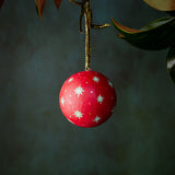 Ball Ornament Red Stars (1/2)