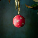 Ball Ornament Red Stars (1/2)