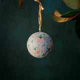 Ball Ornament Cream Floral Fan (1/1)