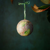 Ball Ornament Gold Yellow Floral Fan (1/1)