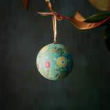 Ball Ornament Blue Green Chinoiserie (1/2)