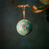 Ball Ornament Blue Green Chinoiserie (1/2)