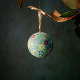 Ball Ornament Blue Green Chinoiserie (1/2)