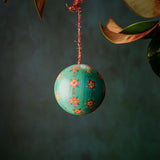 Ball Ornament Green Rosettes (1/1)