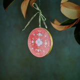 Circle Ornament Red Purple Folk Floral (1/1)