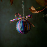 Ball Ornament Blue Carnival Stripes (1/1)