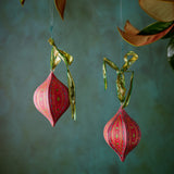 Droplet Ornament Red Stars (1/2)