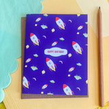 Space Birthday A2 Greeting Card